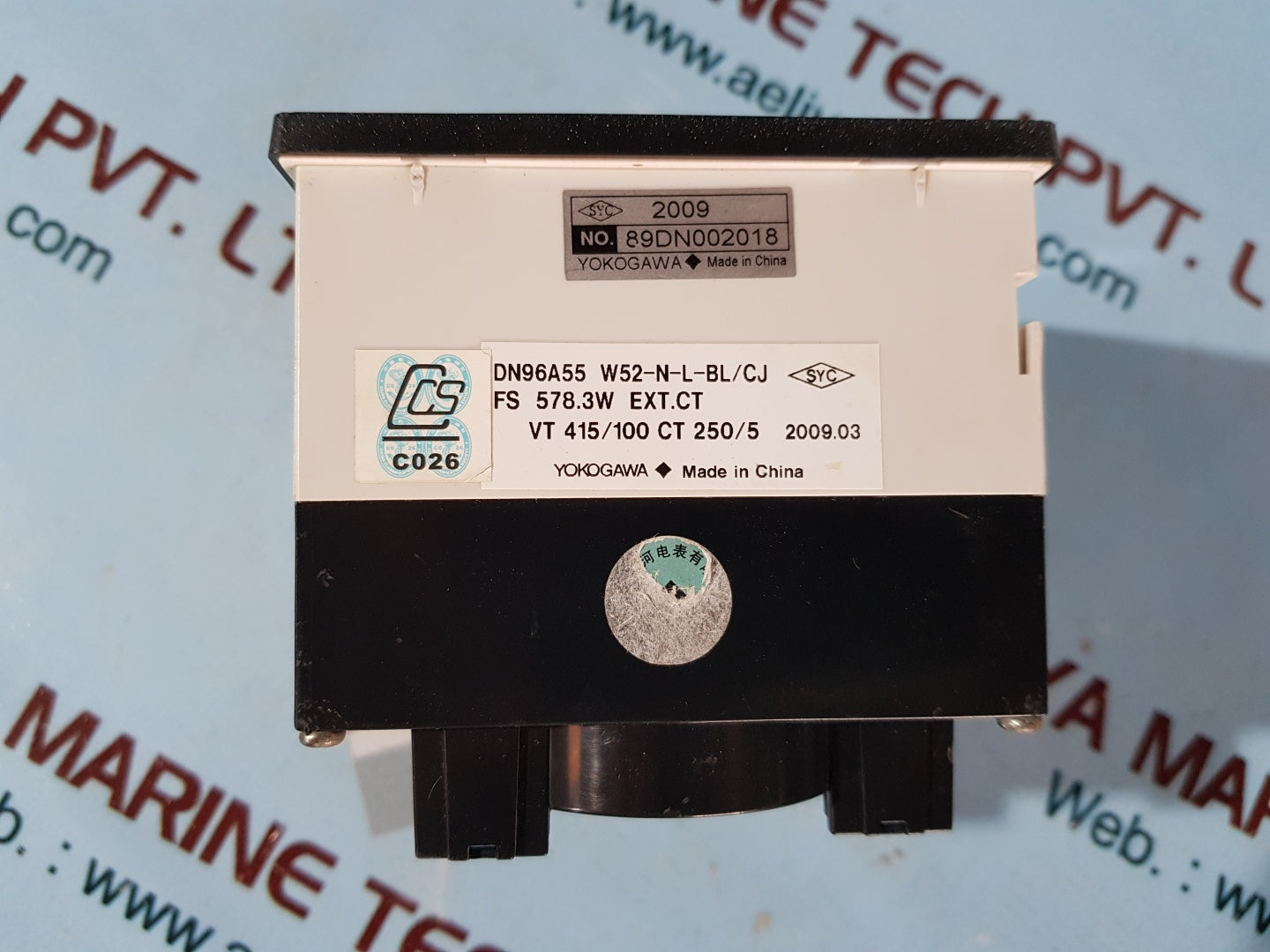 Yokogawa dn96a55 w52-n-l-bl/cj ac watt meter 3 phase 3 wire