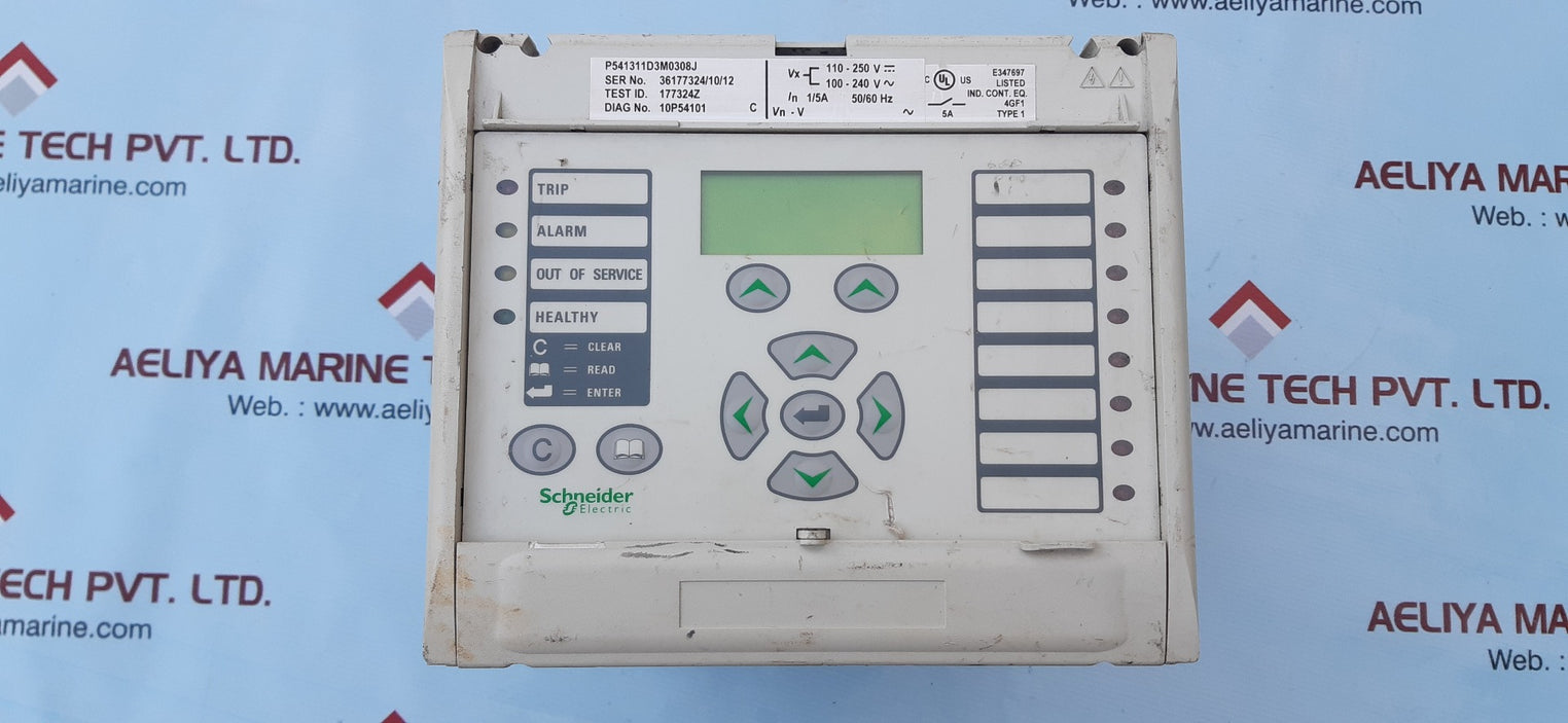 Schneider micom p541 overcurrent and earth fault relay p541311d3m0308j