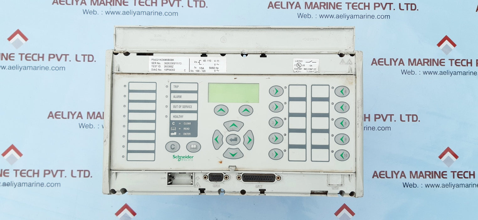 Schneider micom p543 current differential protection relay p54321kd6m0b08k
