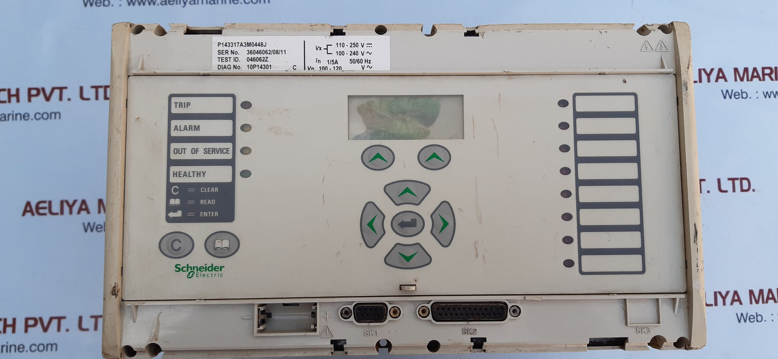 Schneider micom p143 overcurrent protection relay p143317a3m0448j