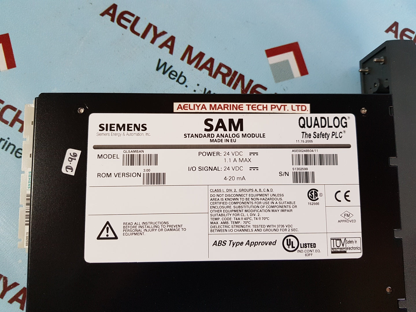 Siemens qlsamban sam quadlog standard analog module