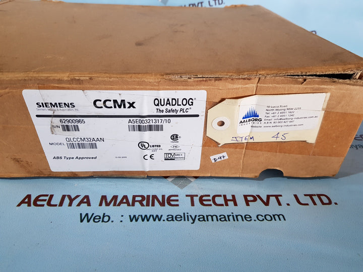 Siemens qlccm32aan ccmx quadlog critical control module