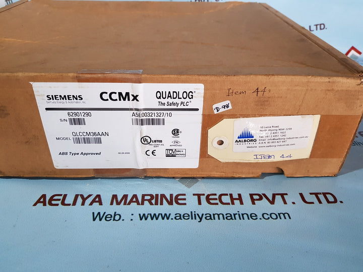 Siemens qlccm36aan ccmx quadlog critical control module