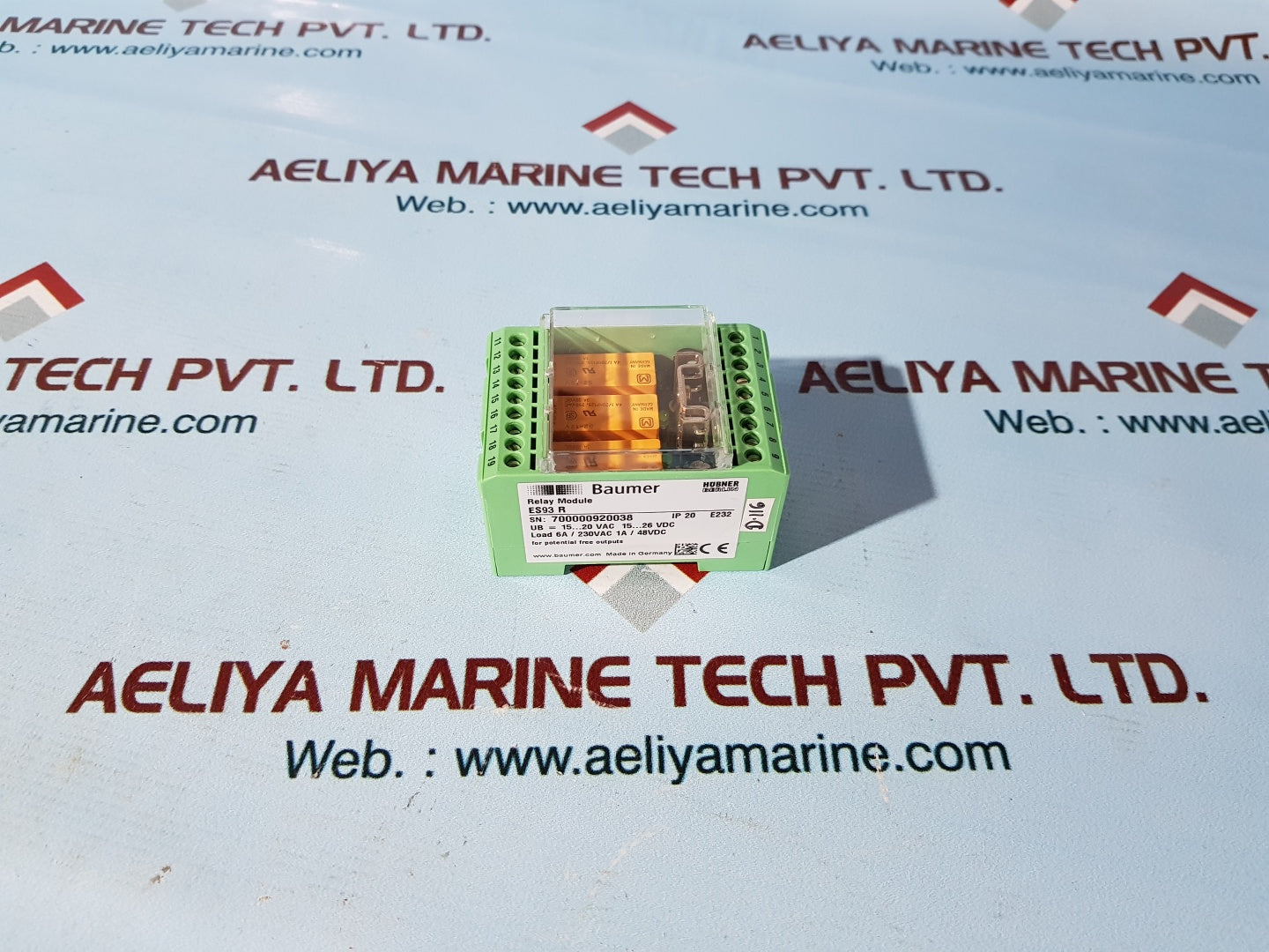 Baumer electric es93 r relay module ip20