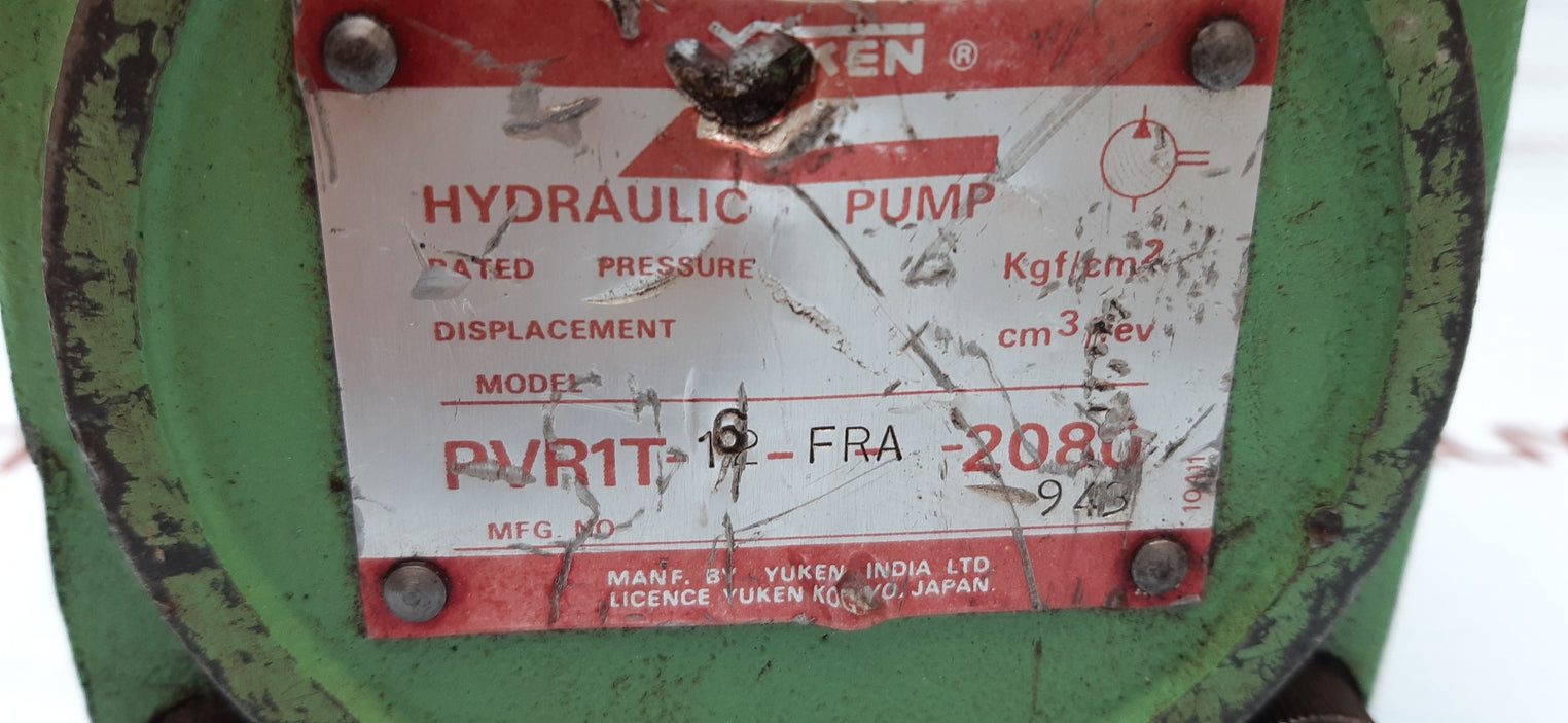 Yuken pvr1t-16-fra-2080 hydraulic pump