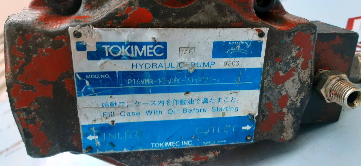 Tokimec p16vmr-10-cmc-20-s121-j hydraulic pump