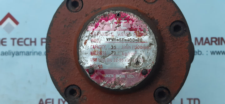 Yuken vpvr-sf-40d-20 variable vane pump max press:70 kg/cm2