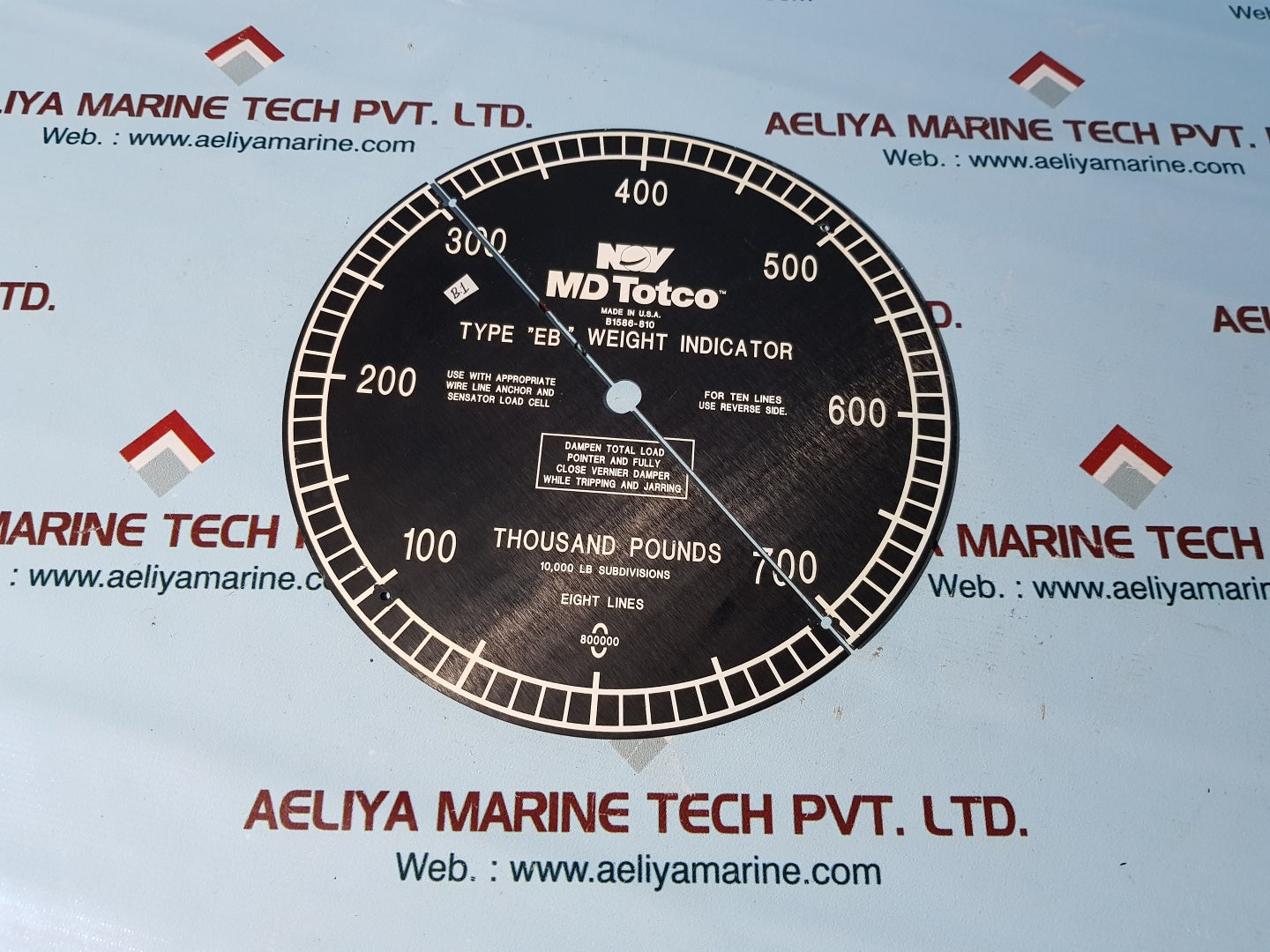 Nov md totco type eb weight indicator