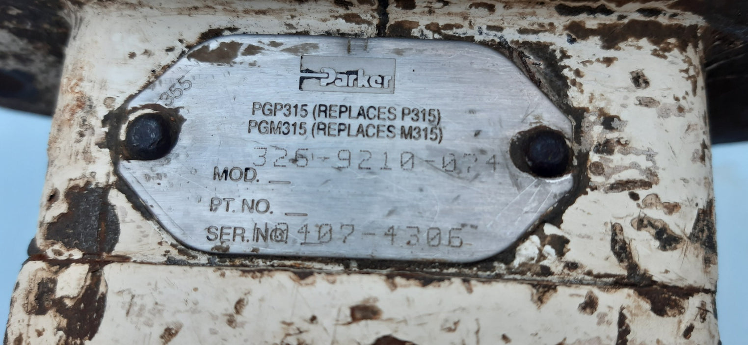 Parker pgp315 hydraulic pump 326-9210-074