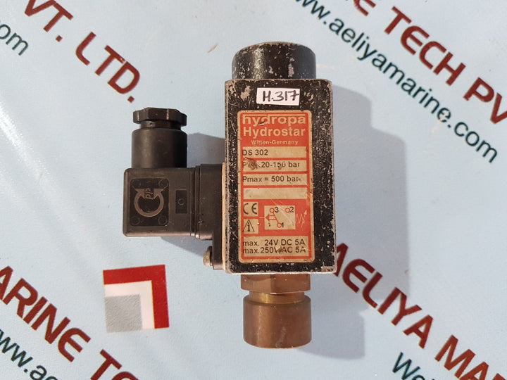 Hydropa hydrostar ds 302 pressure switch pv=20-150 bar pmax=500 bar
