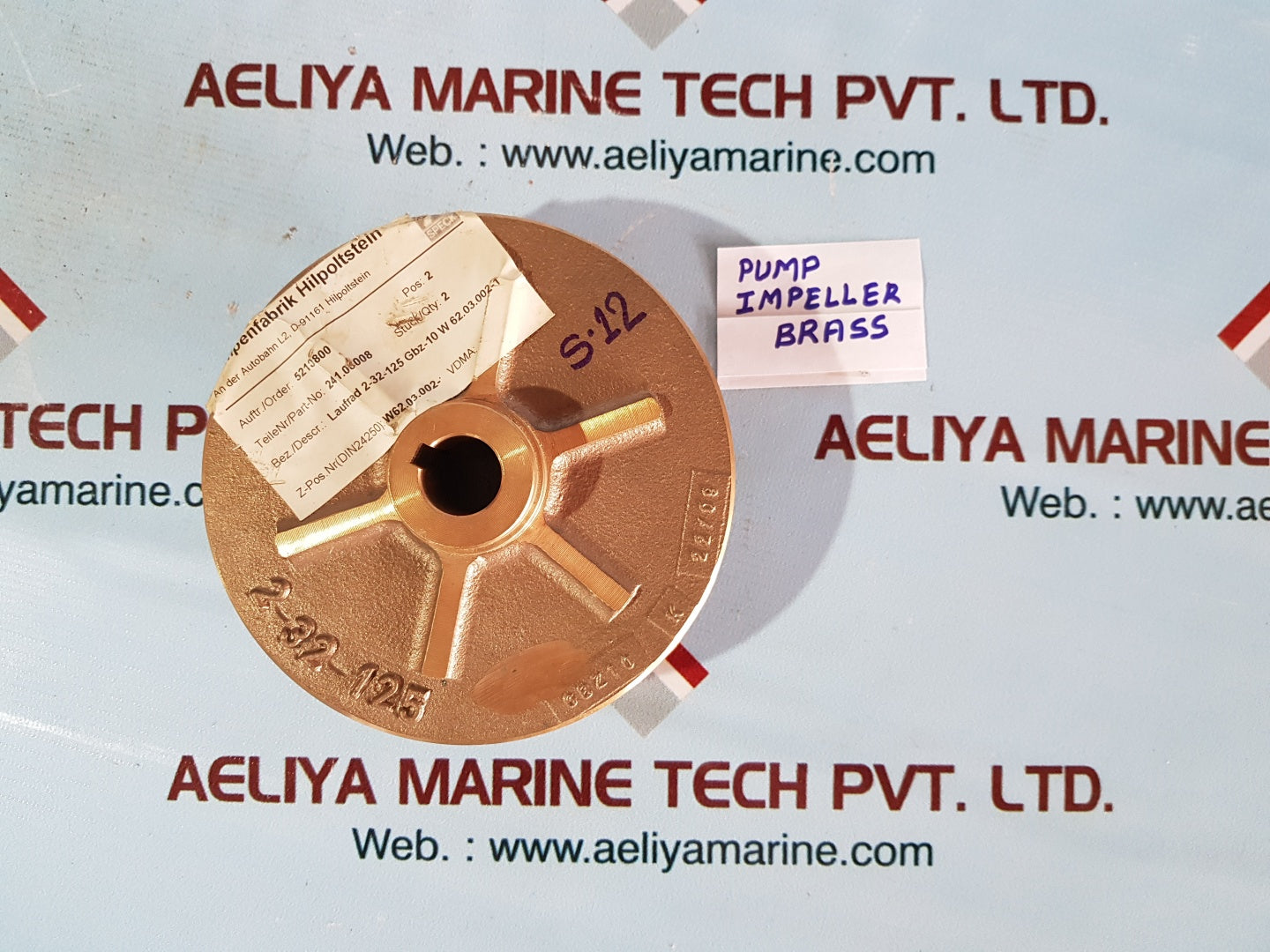 Pumpenfabrik hilpoltstein 241.00008 pump impeller brass