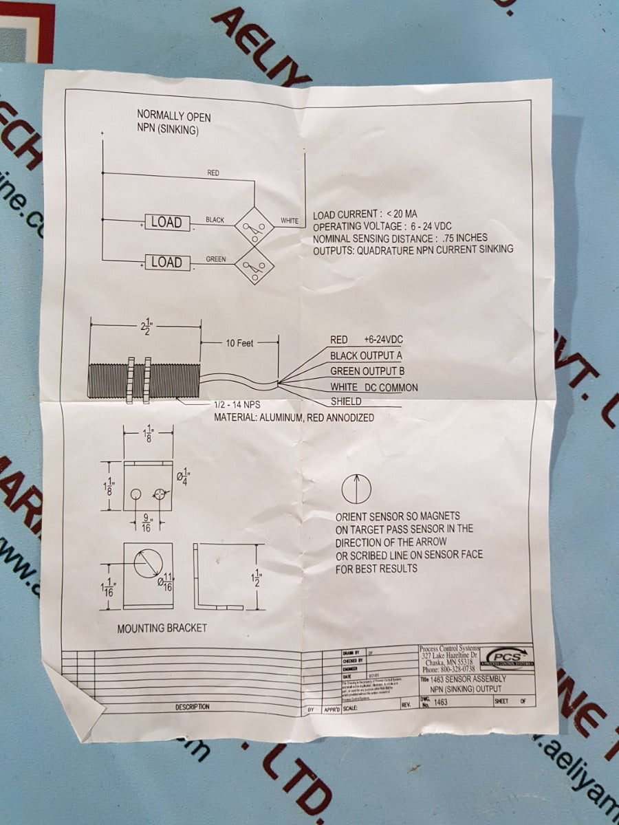 Maxigard 1463 process control system sensor