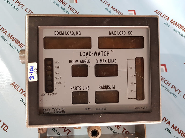 M/d totco mp100 a11454a-02 load watch