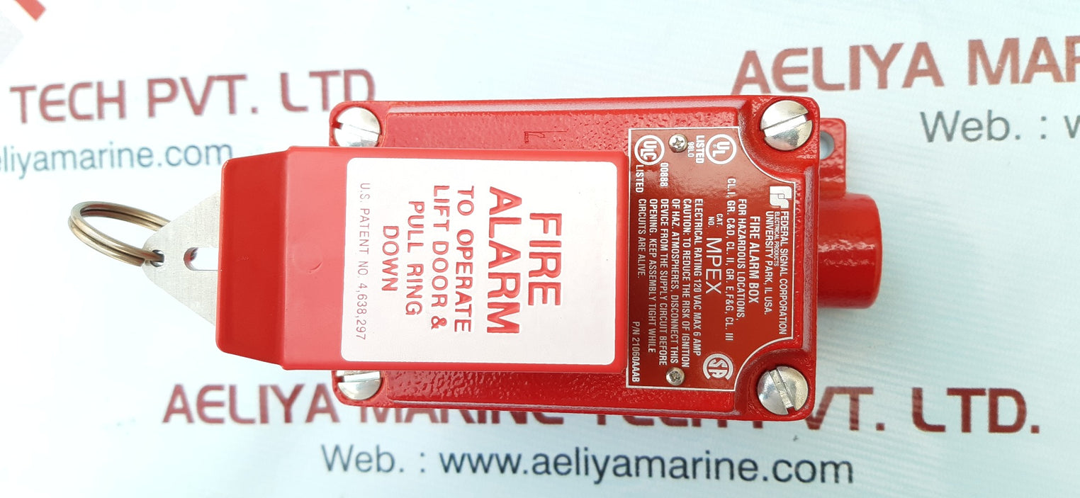 Federal signal mpex explosion proof pull station 120 vac max 6amp