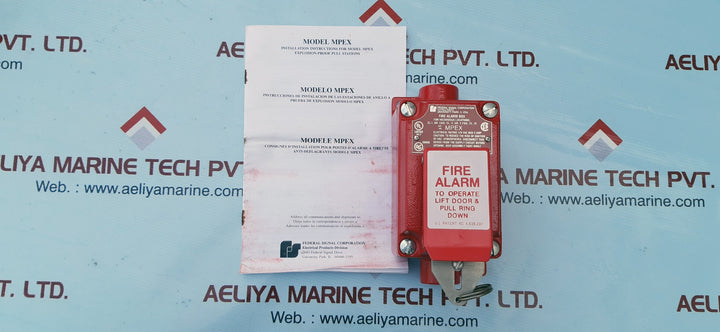 Federal signal mpex explosion proof pull station 120 vac max 6amp