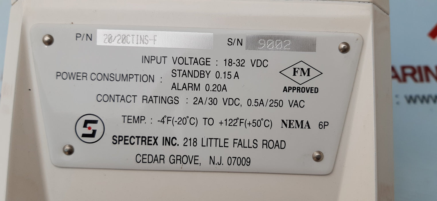 Spectrex 20/20ctins-f cctv flame detector