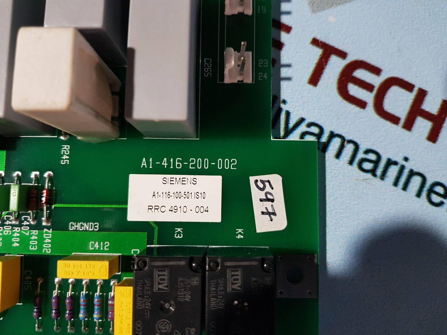 Siemens a1-116-100-501 is10 circuit board a1-416-200-002