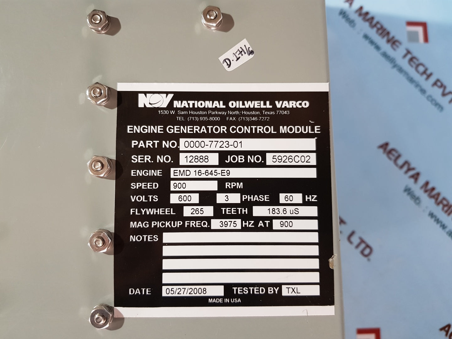 Nov 0000-7723-01 engine generator control module