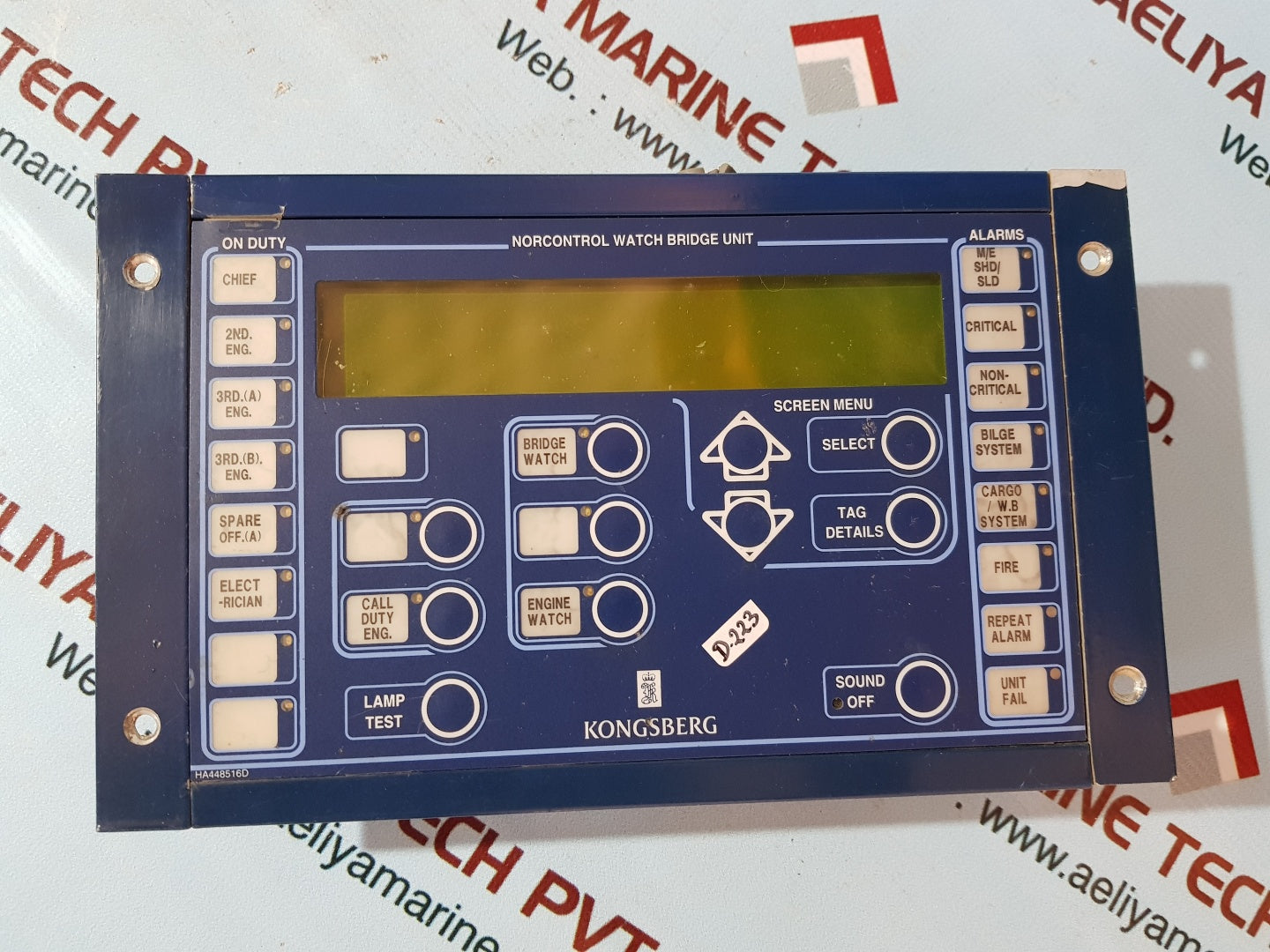 Kongsberg norcontrol watch bridge unit