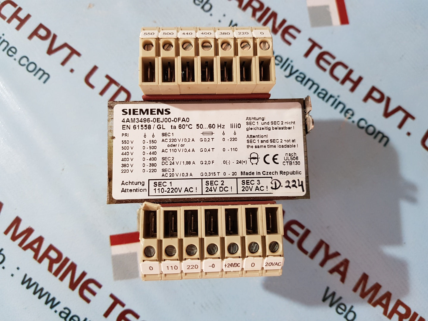 Siemens 4am3496-0ej00-0fa0 transformer