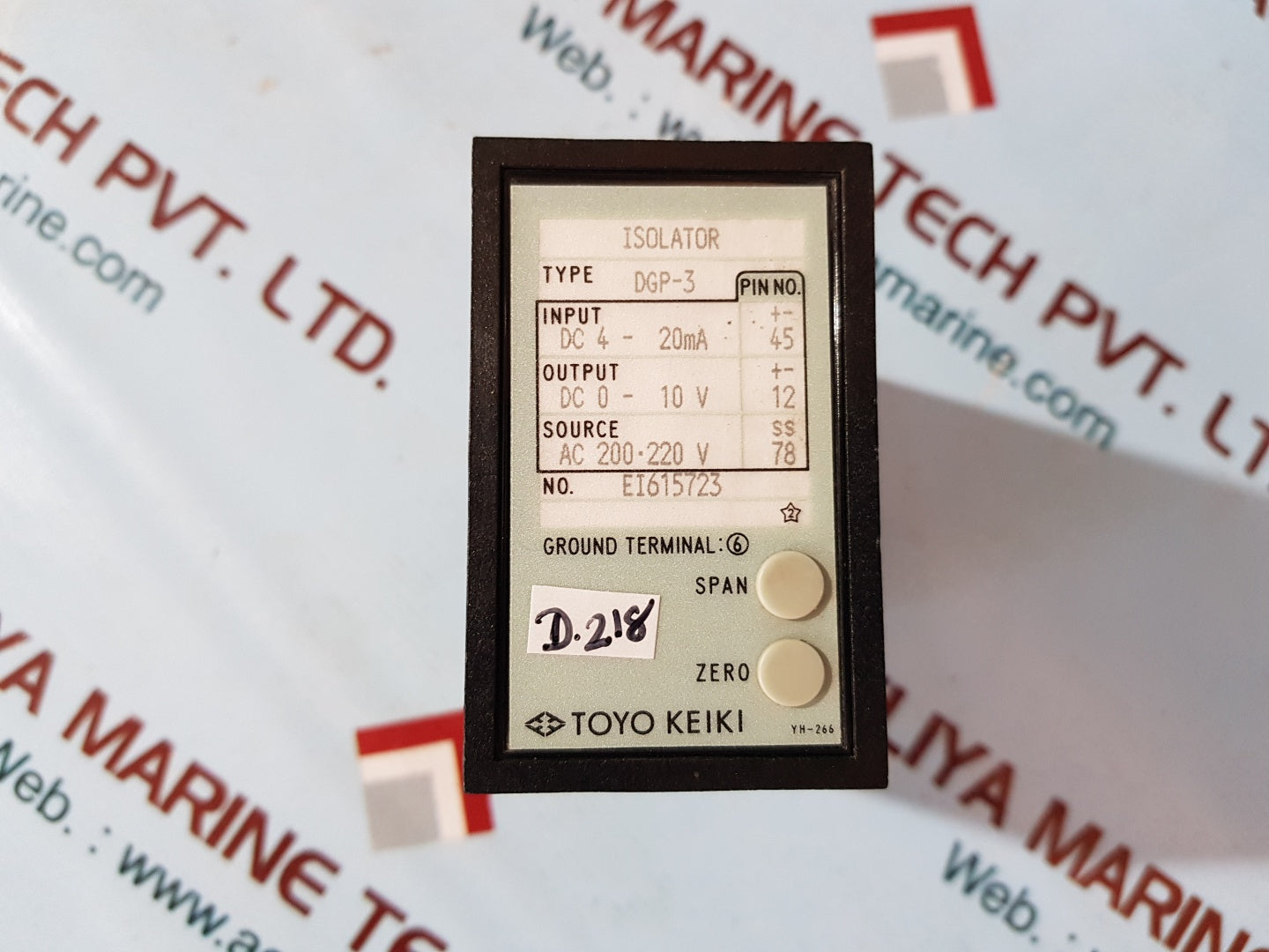 Toyo Keiki dgp-3 isolator yh-266