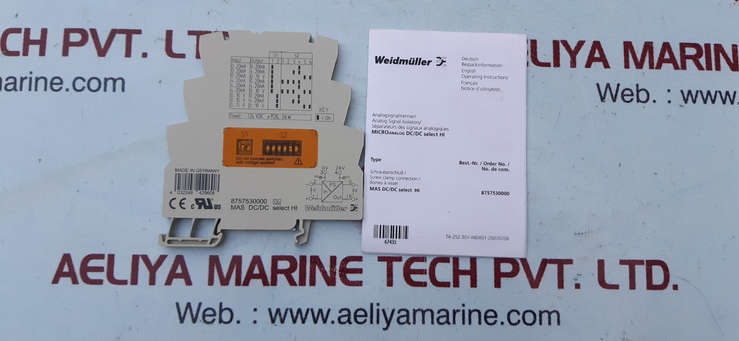 Weidmuller 8757530000 Signal Converter/Disconnector