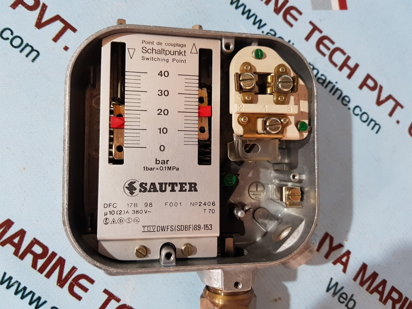 Sauter dwfs(sdbf)89-153 pressure switch 0 to 40 pressure