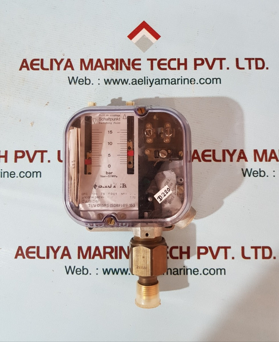 Sauter tuv dwfs(sdbf)89-153 pressure switch 0 to 15 pressure
