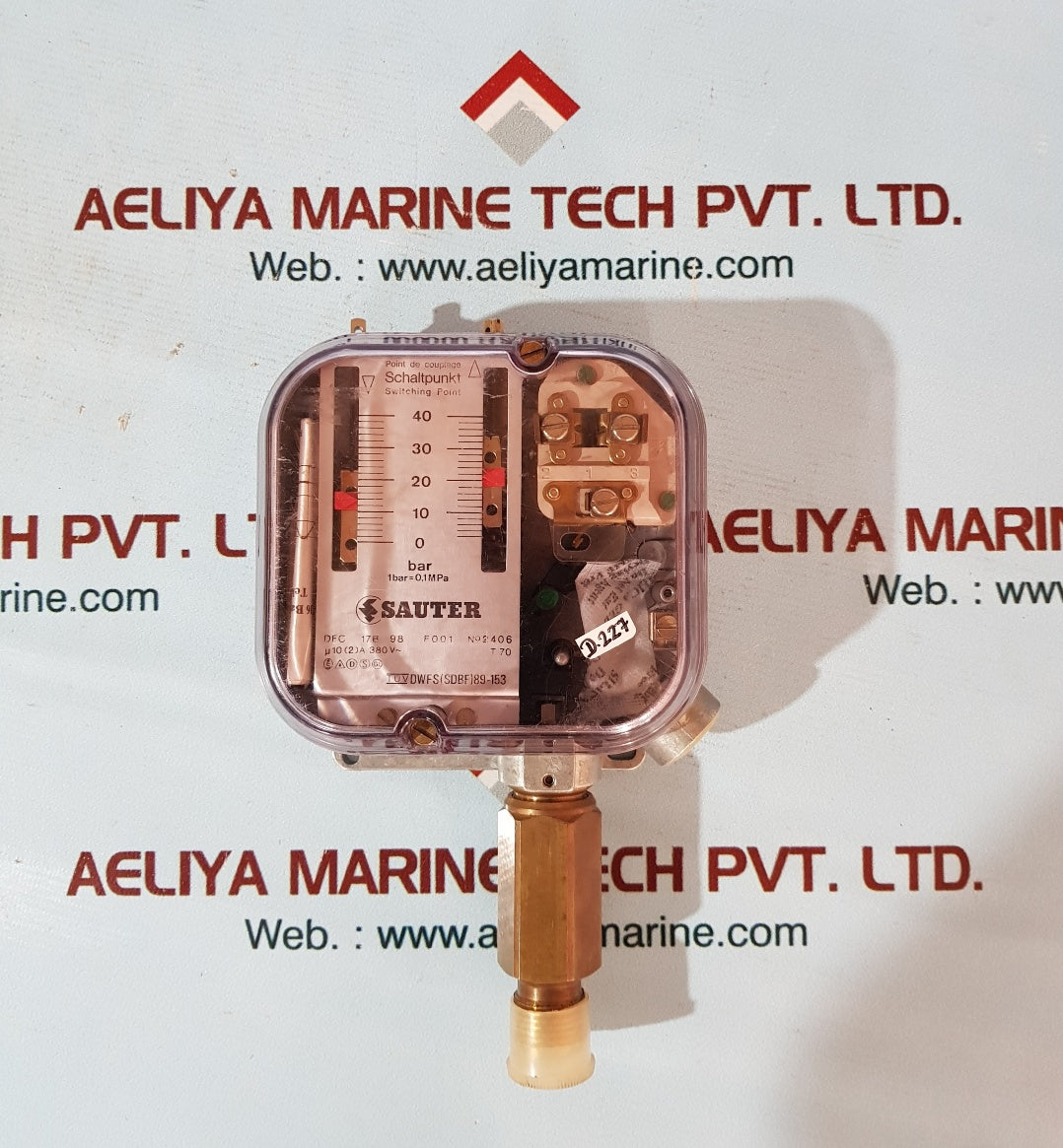 Sauter dwfs(sdbf)89-153 pressure switch 0 to 40 pressure