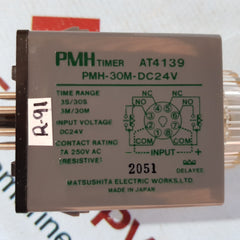 Matsushita Pmh 30m dc24v timer at4139 range 3s/30s 3m/30m