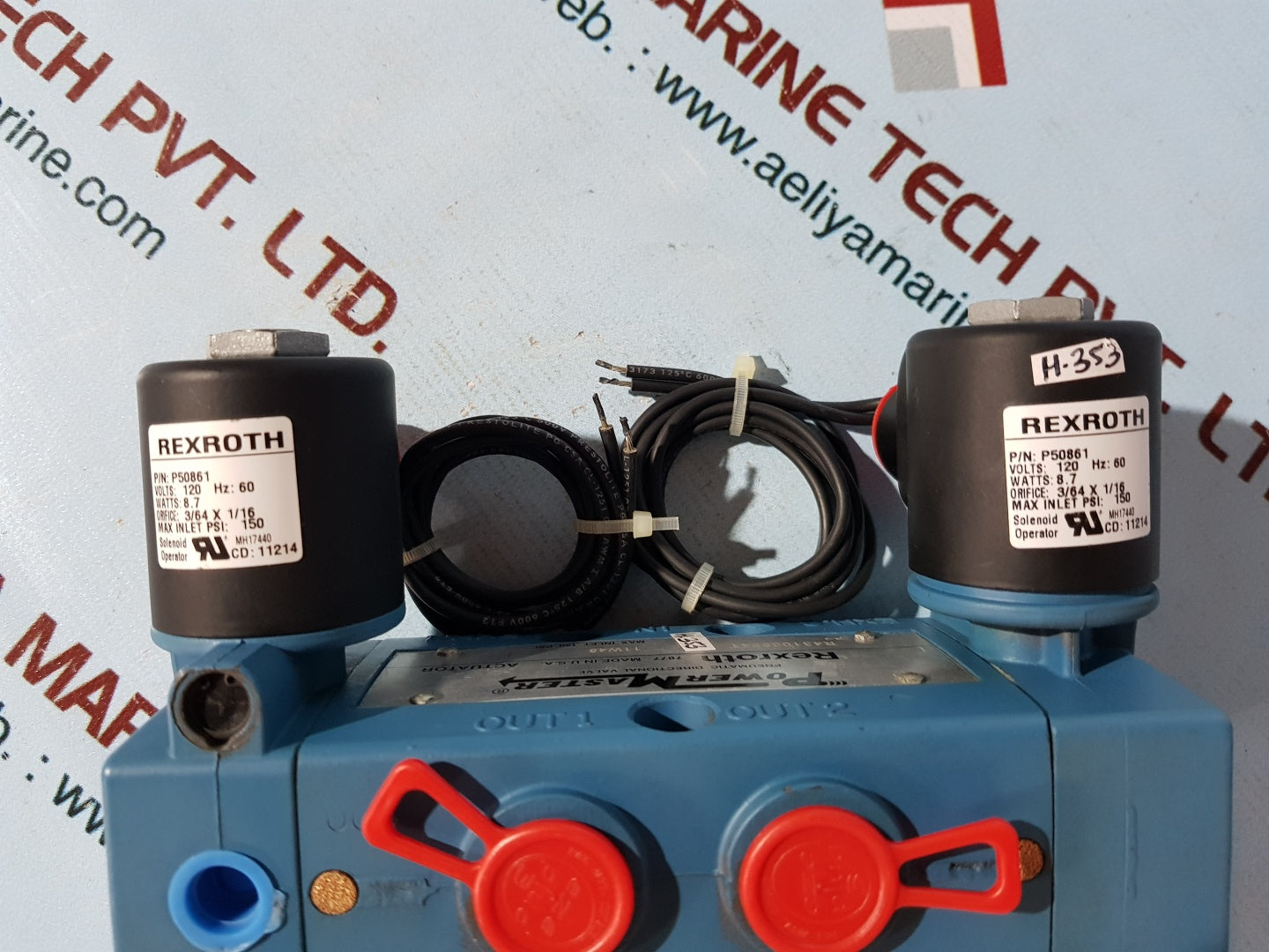 Rexroth r431008541 actuator power master pneumatic directional valve 150psi