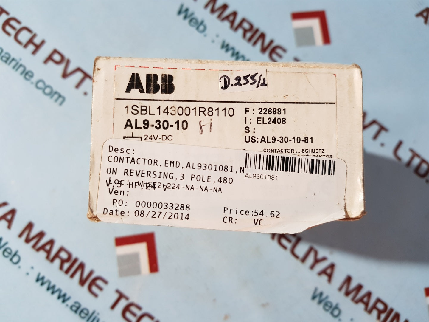 Abb al9-30-10 contactor 1sbl143001r8110  24v dc 
