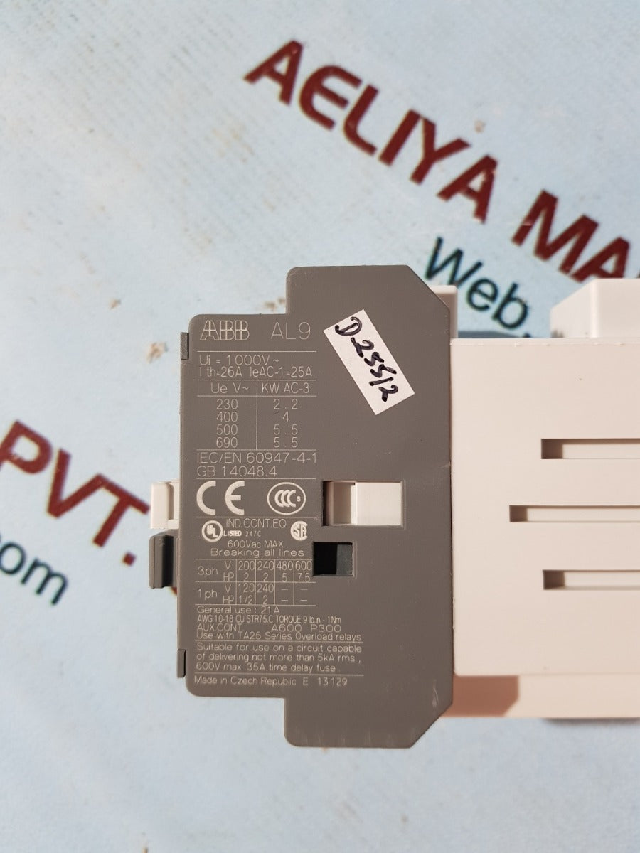 Abb al9-30-10 contactor 1sbl143001r8110  24v dc 