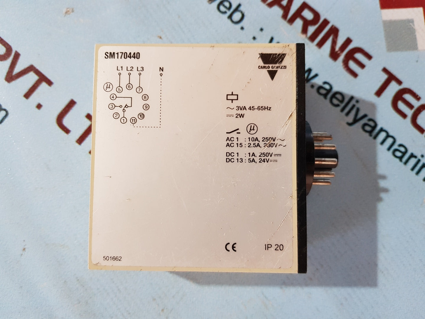 Carlo gavazzi sm 170 440 3-phase sequence voltage relay