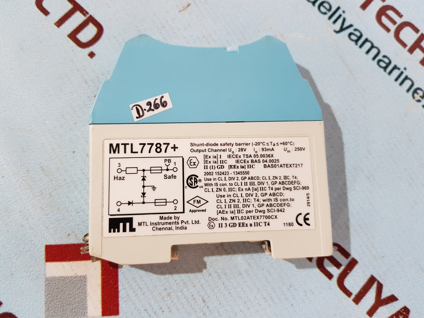 MTL 7787+ shunt-diode safety barrier output 28v 93ma