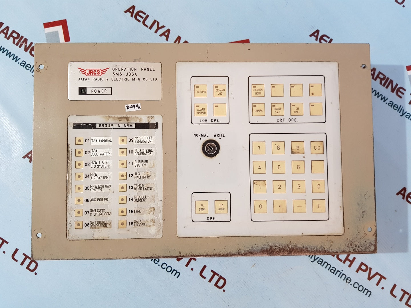 Jrcs sms-u35a operation panel