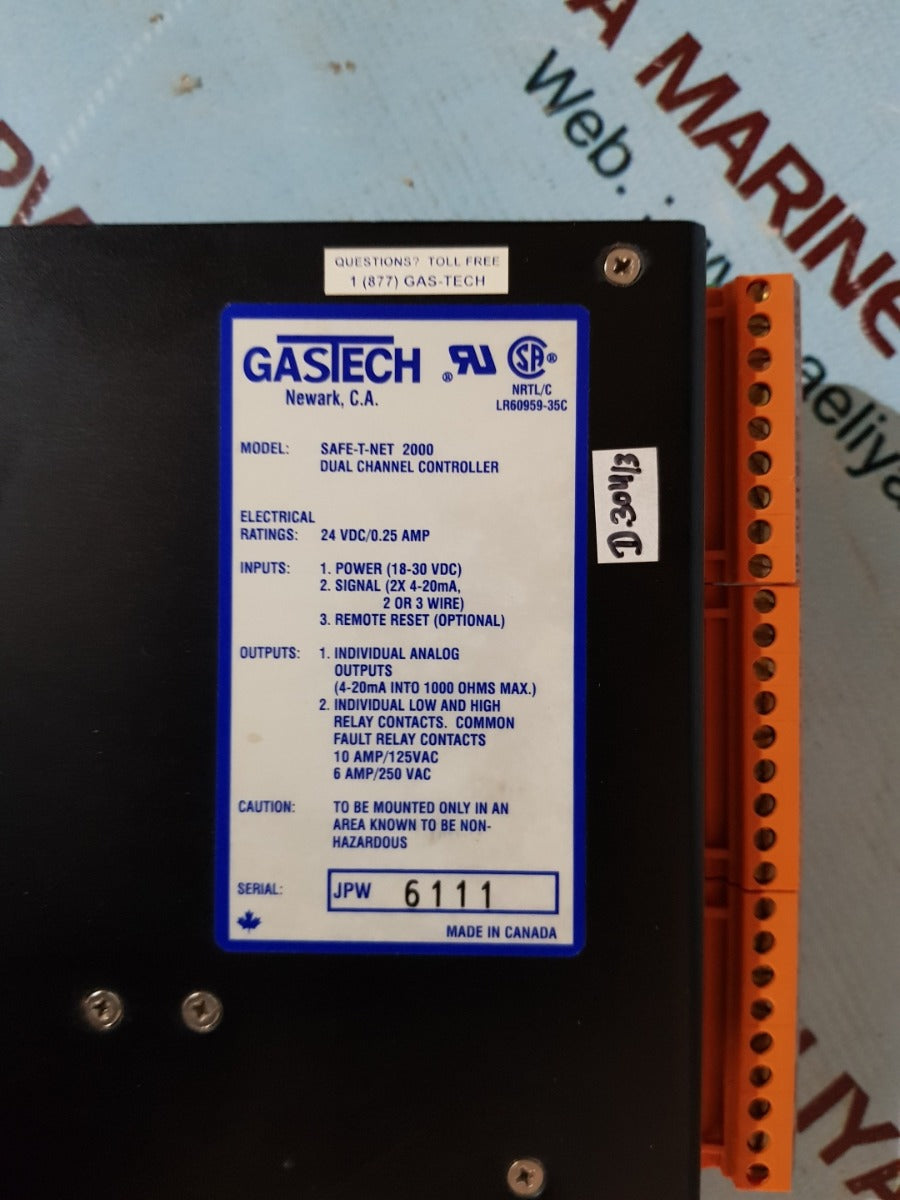 Thermo gastech safe-t-net 2000 dual channel controller – Aeliya Marine Tech