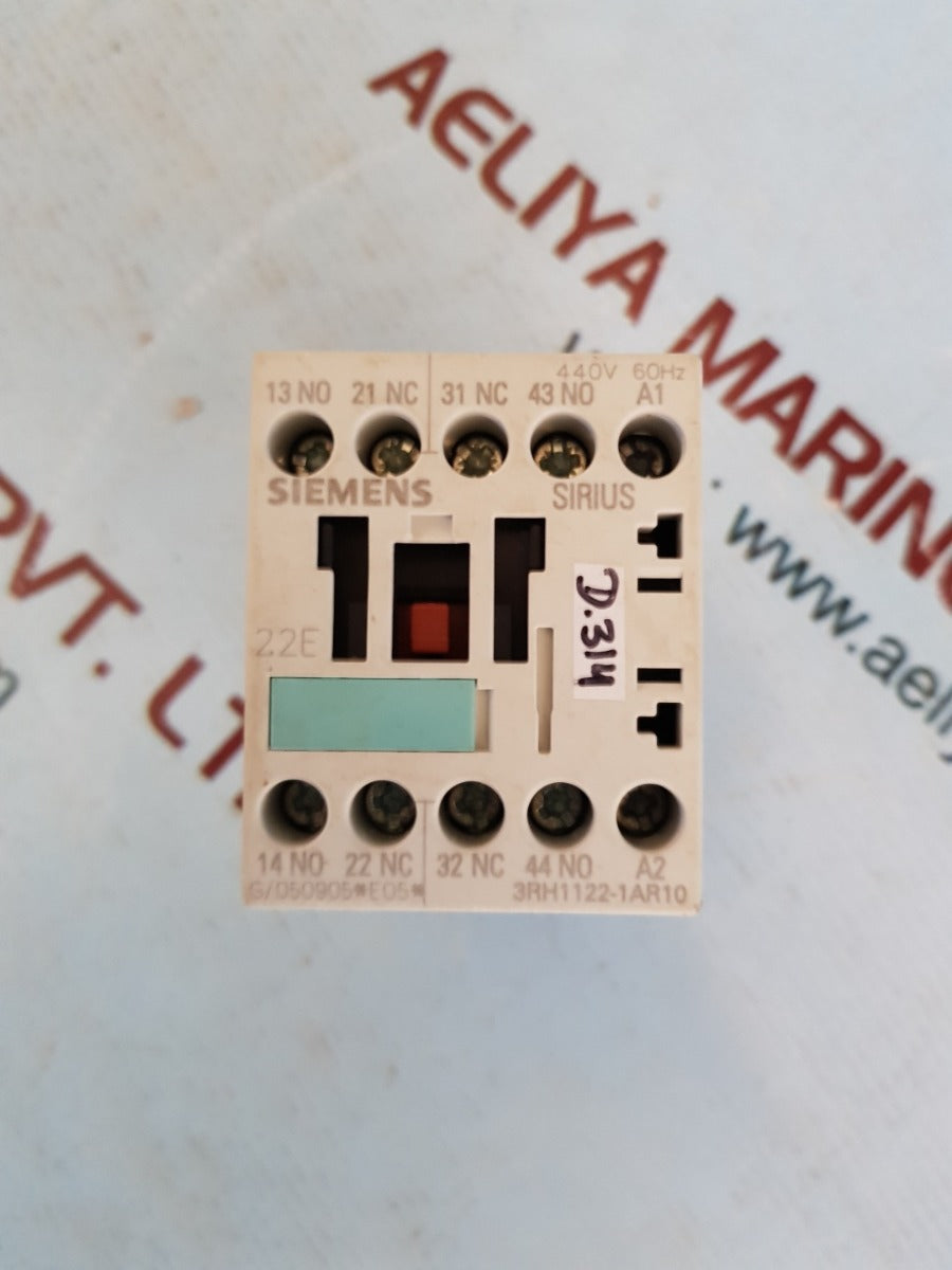 Siemens Sirius 3Rh1122-1Ar10 Relay 440V 60Hz