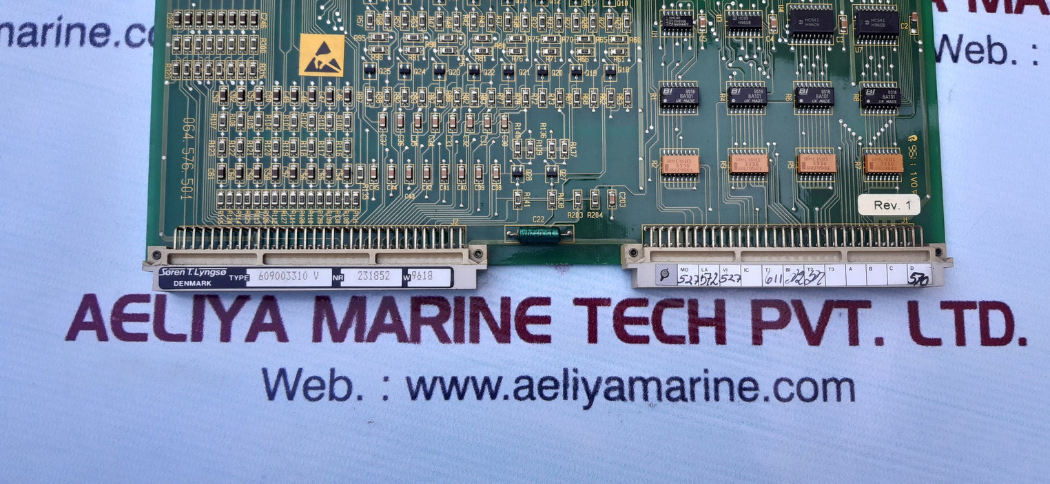 Soren T Lyngso 609003310 V Nr.231852 W.9618 Pcb Card Circuit Board