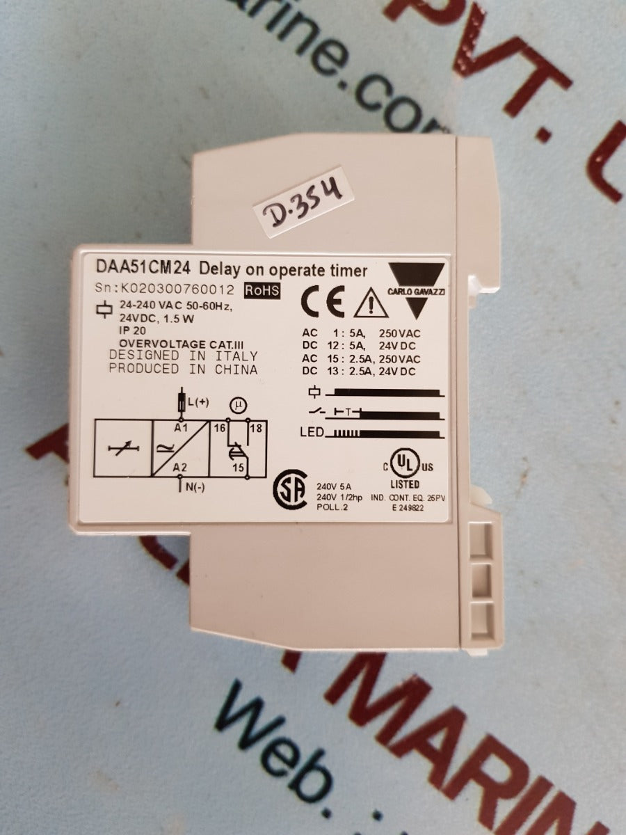 Carlo gavazzi daa51cm24 delay on operate timer ip20