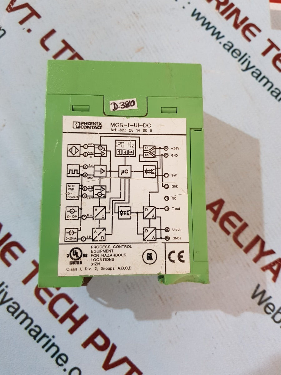 Phoenix contact mcr-f-ui-dc control module 28 14 60 5