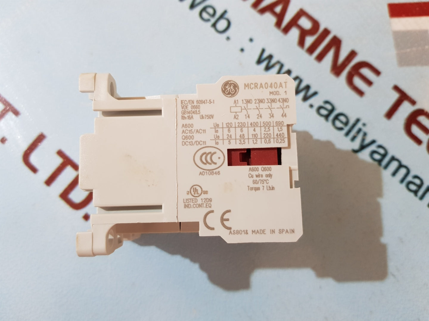 Ge Mcra040Atj Control Relay 16A 750V