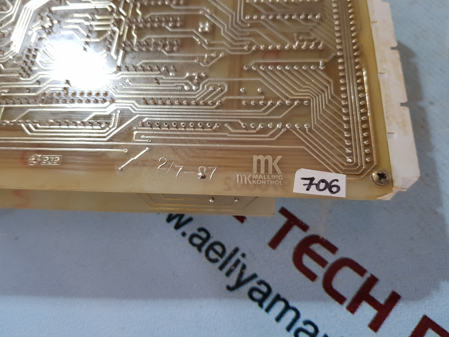 Malling kontrol 2/7-87 pcb card