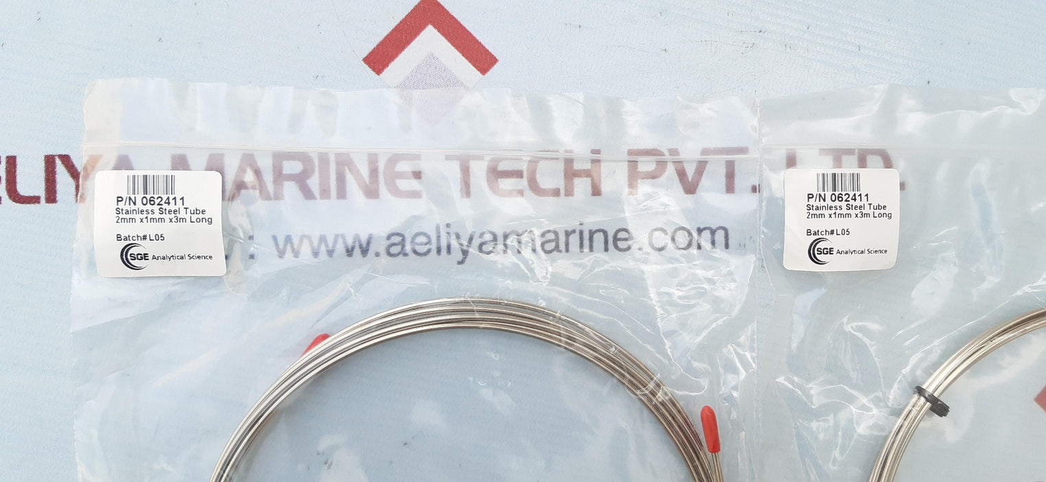 Sge 062411 Stainless Steel Tube 2Mm X1Mm X3M Long