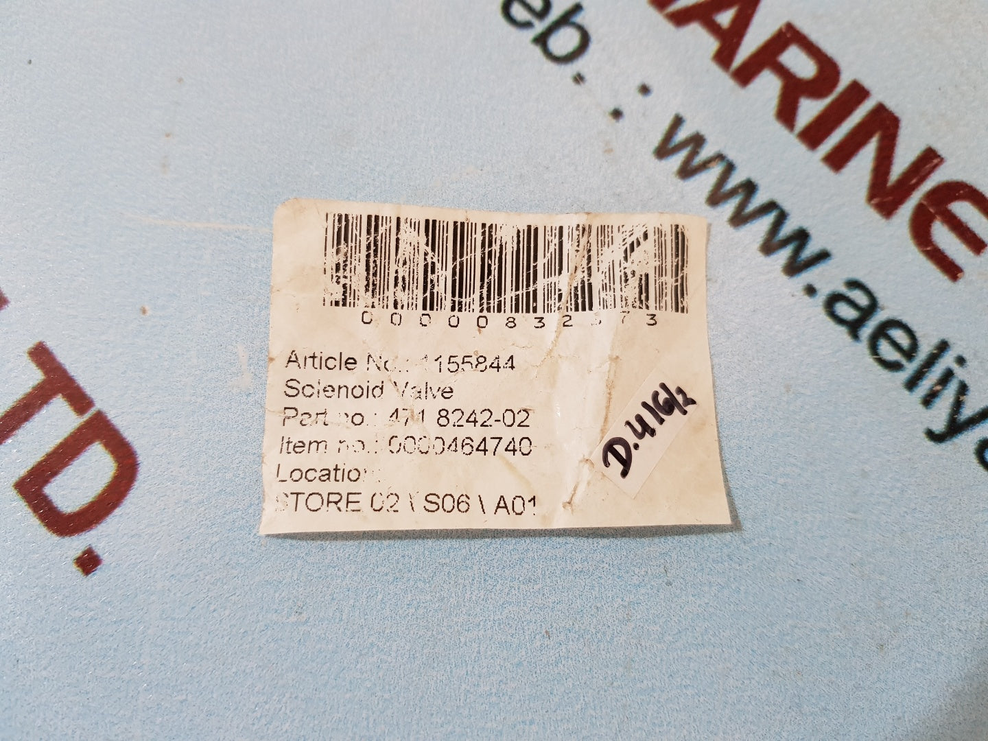 4718242-02 washer valve 823655-01