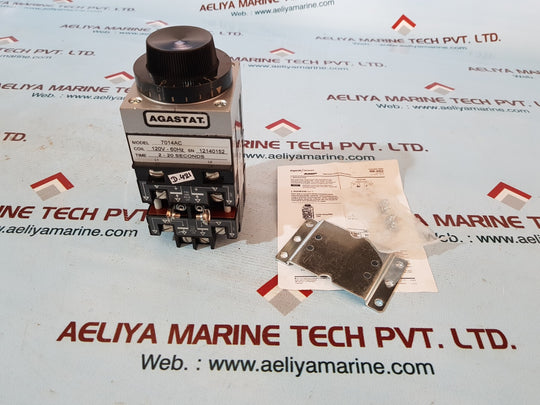 Agastat 7014ac timing relay 120v 60hz time 2-20seconds