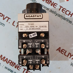 Agastat 7014ac timing relay 120v 60hz time 2-20seconds