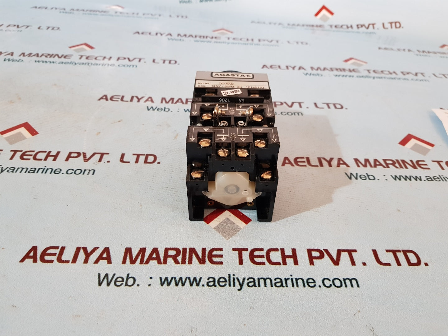 Agastat 7014ac timing relay 120v 60hz time 2-20seconds