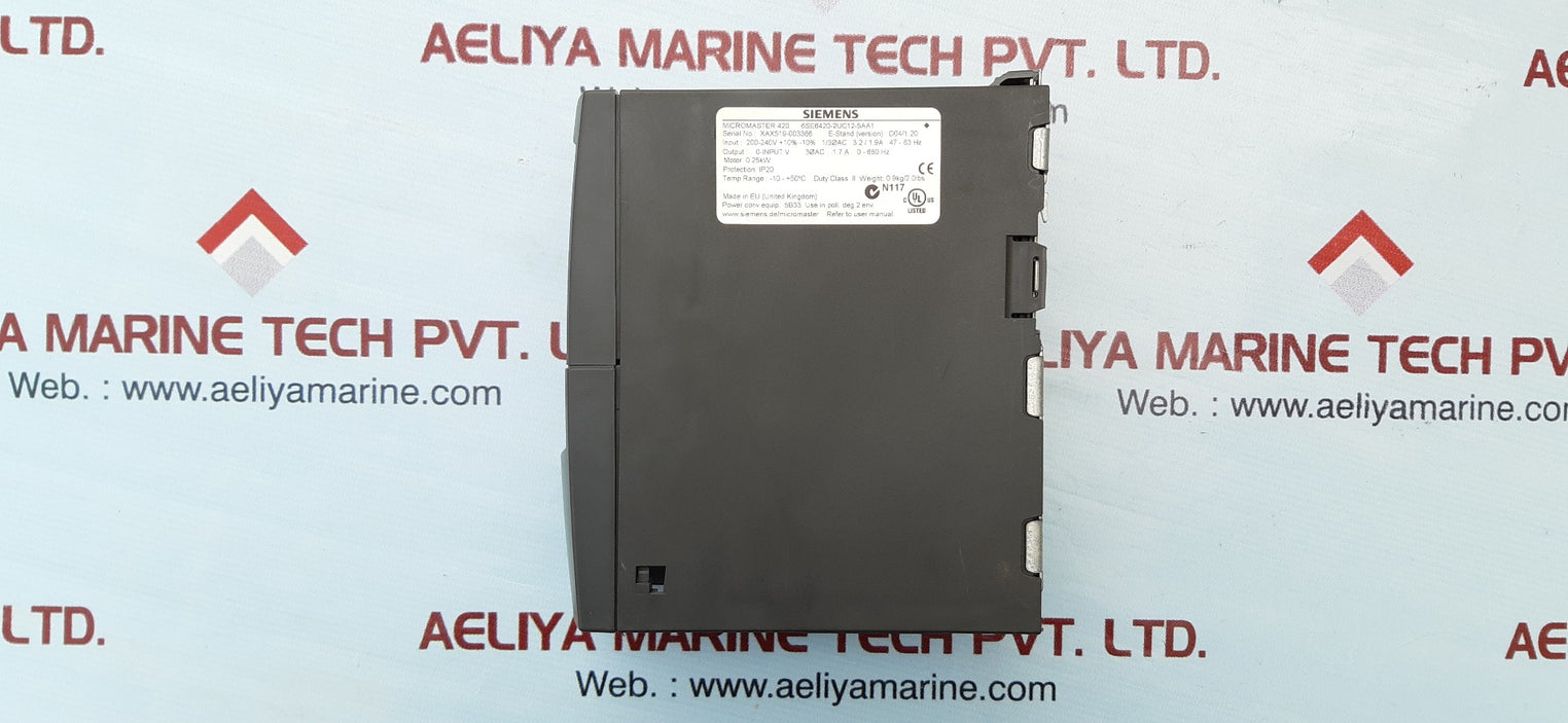 Siemens 6se6420-2uc12-5aa1 micromaster 420 0.25kw