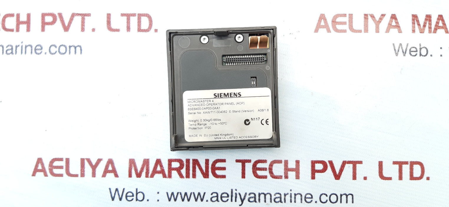 Siemens micromaster 4 6se6400-0ap00-0aa1 advanced operator panel